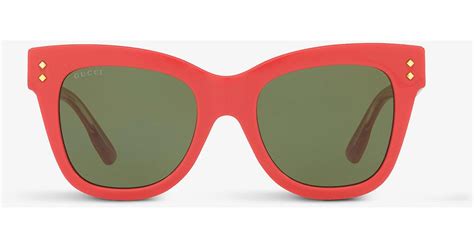 gucci pink lens sunglasses|Gucci cat eye sunglasses pink.